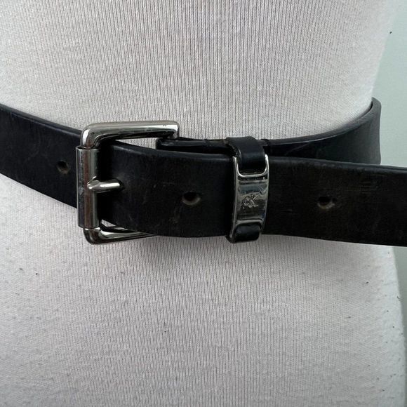 CALVIN KLEIN Black Leather Belt - Picture 3 of 5
